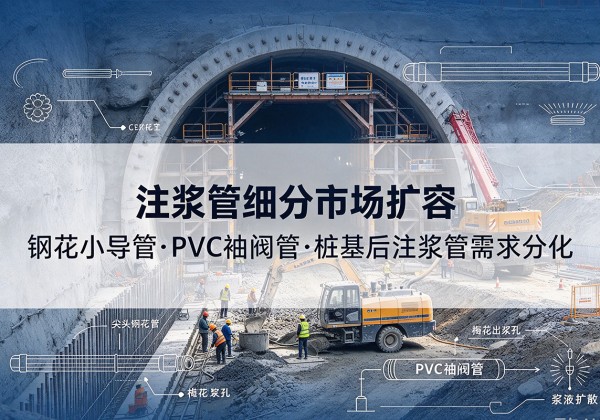 屯留注浆管细分市场扩容，隧道钢花小导管、PVC 袖阀管、桩基后注浆管需求分化